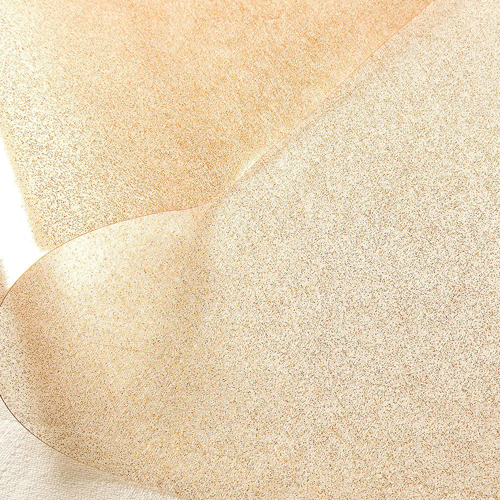Klar plast med gullglitter gjennomsiktig voksduk