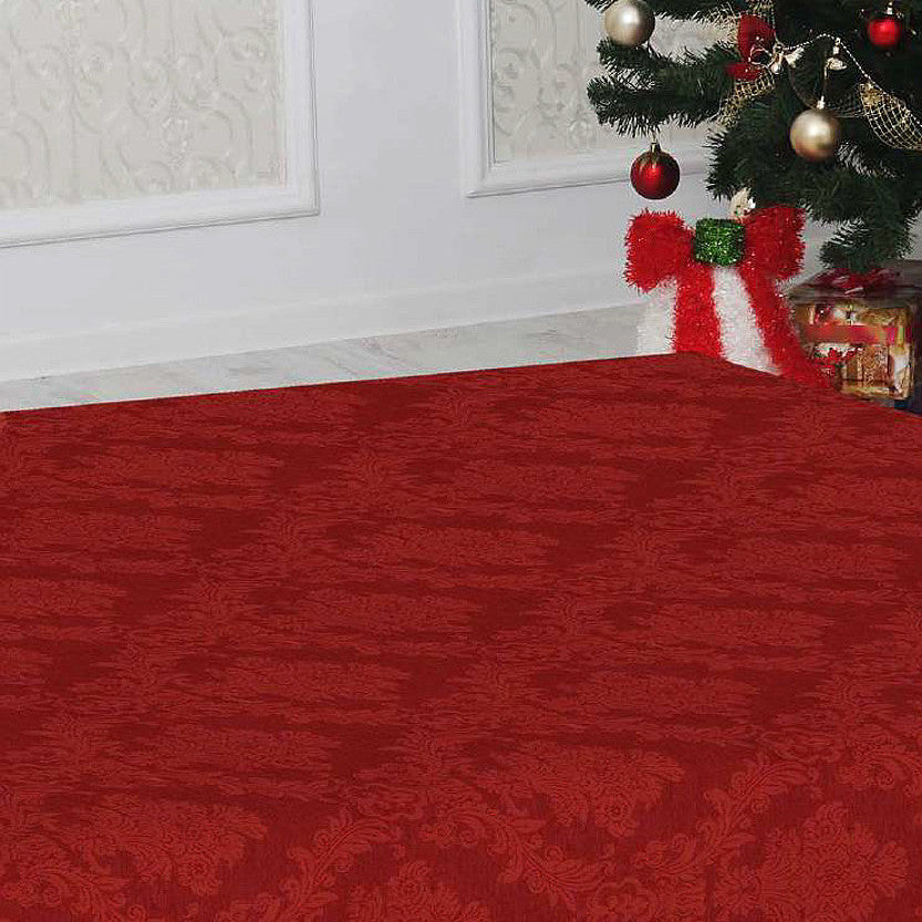 Klassisk Rød Juleduk – Akrylduk med flott ornamentmønster