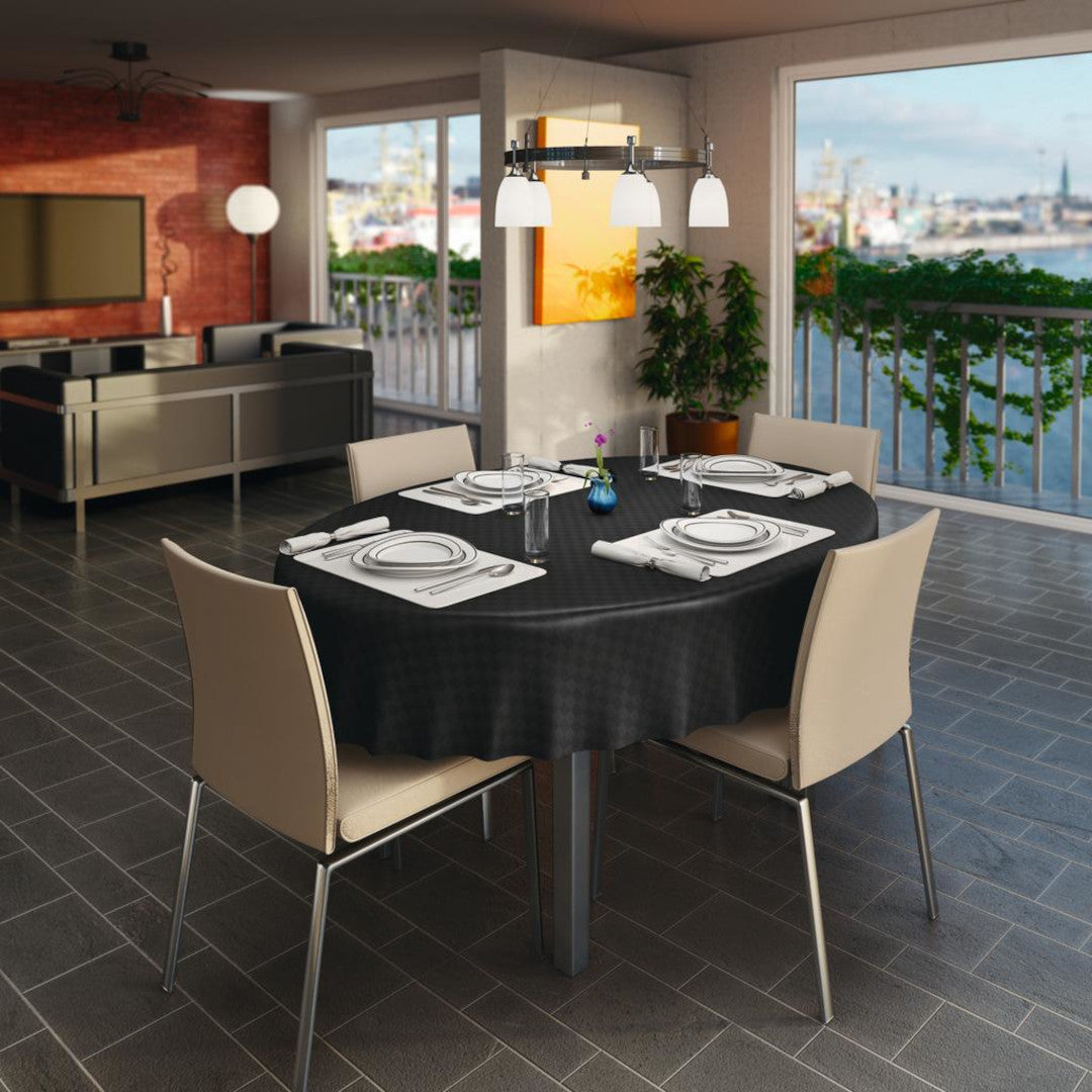 Klassiske Ruter – Voksduk i mørk antrasitt, miljø