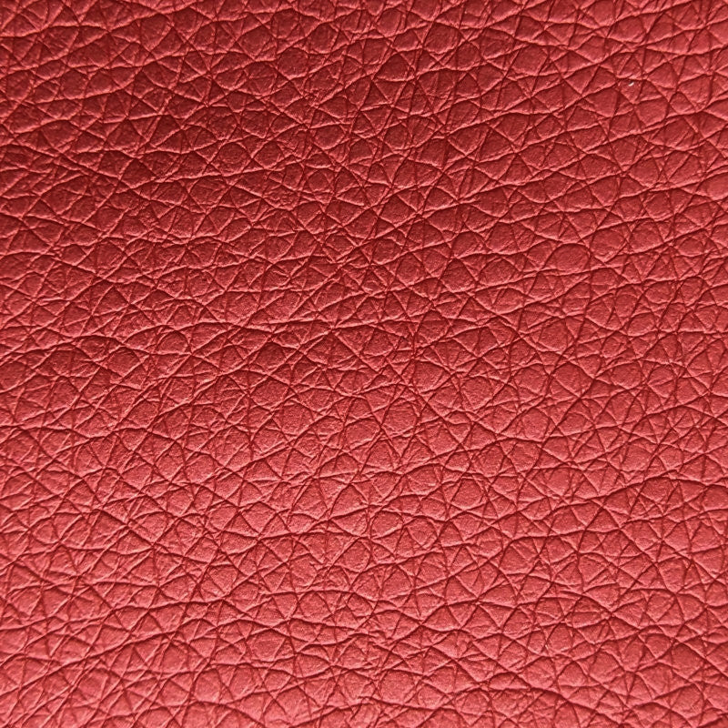 Kunstlær uten renskåret kant - Ekokuir Brillant - Imitert skinn, 0,8 mm/140 cm - Rød/kobber