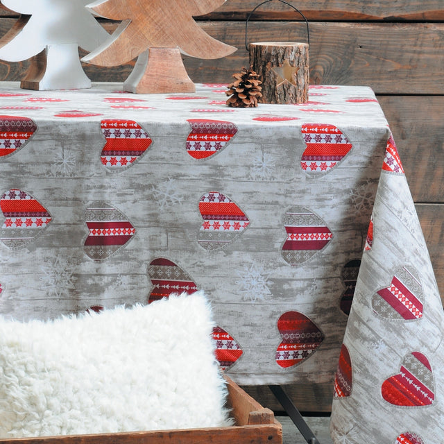 Taninges ecru rød, Laura Lancelle akrylduk