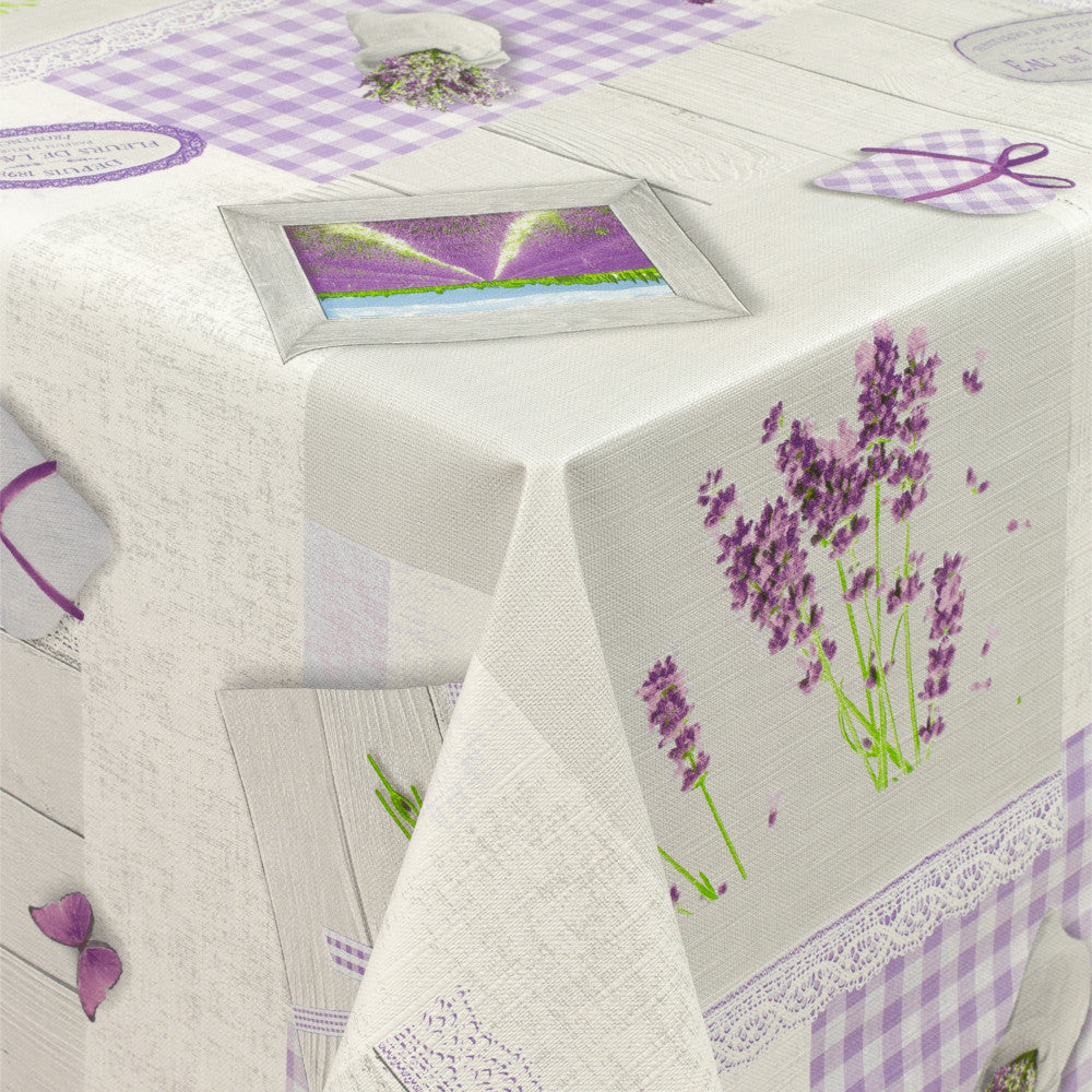 Lavendel Liv – voksduk med lett preget overflate