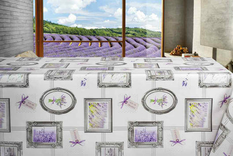 Lavendel Museet – voksduk med lavendelmotiv