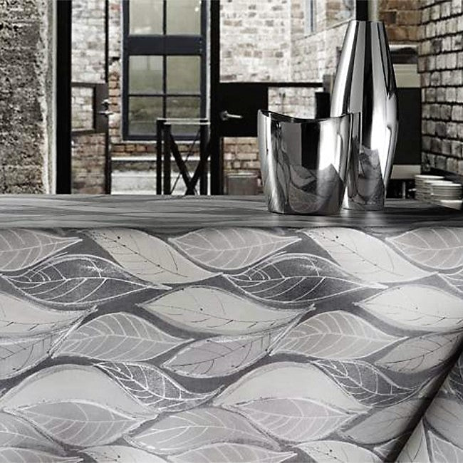 Leaves Grey – voksduk med grå blader