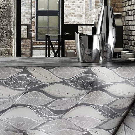 Leaves Grey – voksduk med grå blader