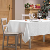 Les Rennes Metallic Hvit 140 x 250 cm, rektangulær juleduk, miljøbilde