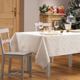 Les Rennes Metallic Natural 140 x 250 cm, rektangulær juleduk, miljøbilde