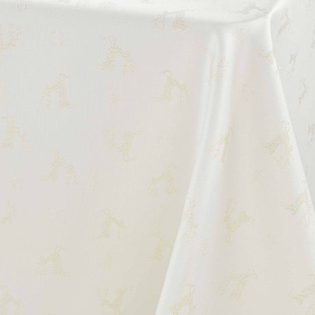 Les Rennes Metallic Natural 140 x 250 cm, rektangulær juleduk, nærbilde