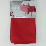 Liany Rød – Ensfarget duk med vevd struktur 140 x 250 cm, nærbilde