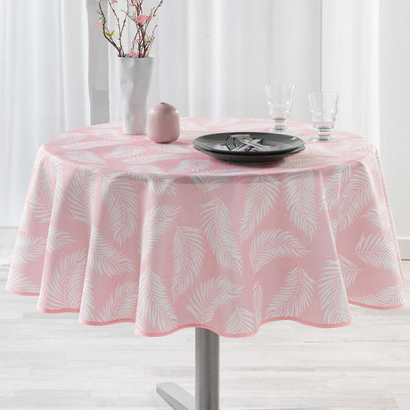 Lifette Pink Ø 180 cm, rund bordduk med flekkavvisende behandling