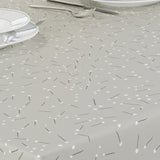 Light Me Up - 160 cm bred grå voksduk, strek og prikk