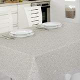 Light Me Up - 160 cm bred grå voksduk med strek og prikk