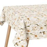 Liljeflor Hvit/beige – Hjørne av akrylduk med blomster