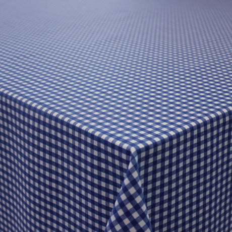 Blå akrylduk med ruter 160 cm