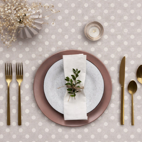 Lino Dot – Akrylduk med prikker i linlook