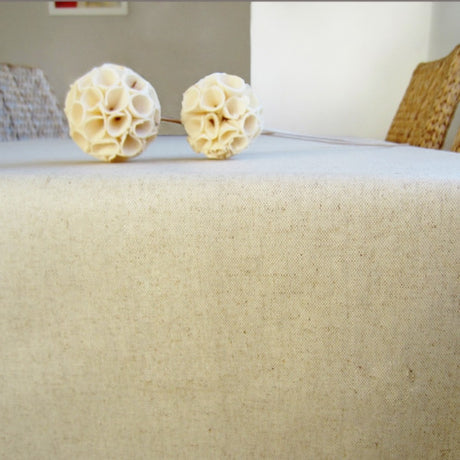 Lino 140 cm - Ensfarget akrylduk i lin/bomull - Natur