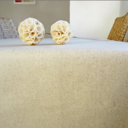 Lino 140 cm - Ensfarget akrylduk i lin/bomull - Natur