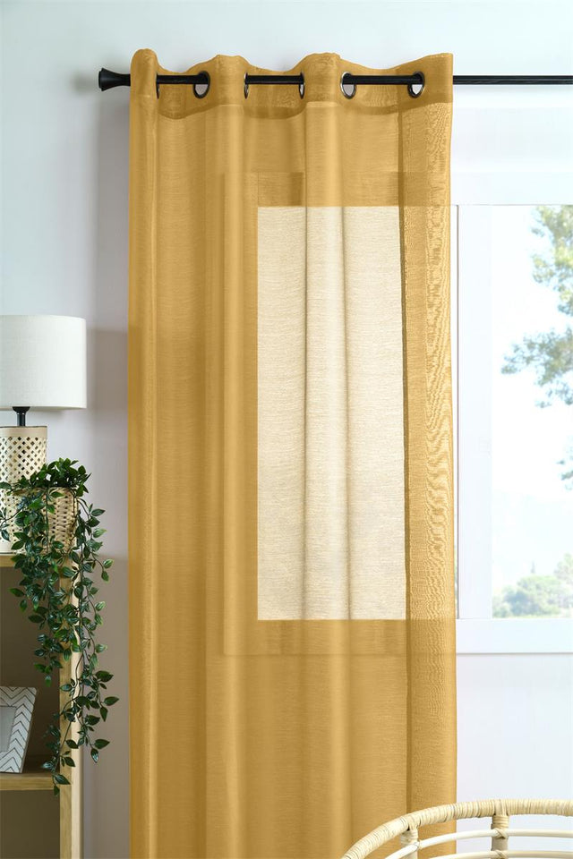 Linwood Sennepsgul – Tynn gardin 140 x 260 cm