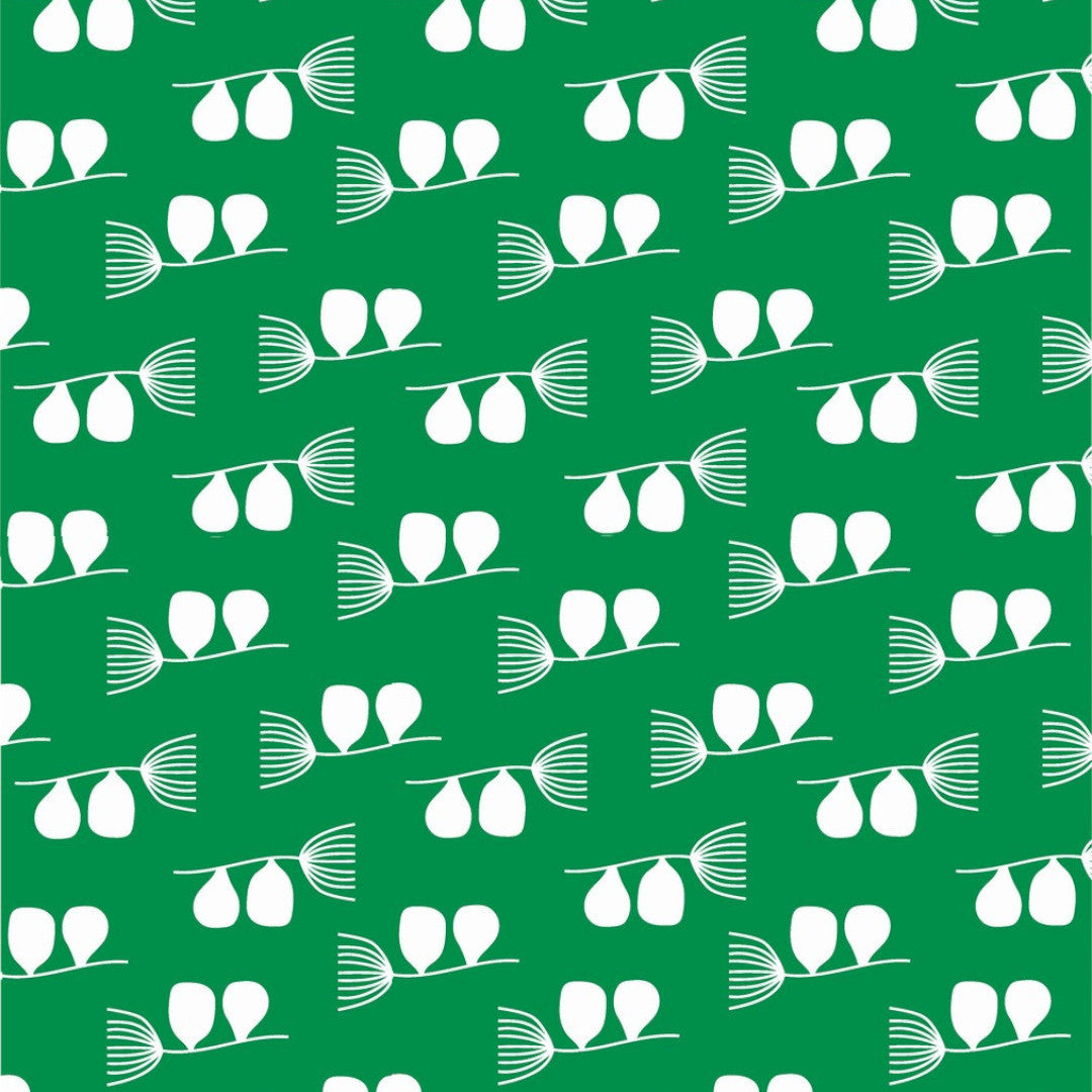 Little Breeze Apple - Lola voksduk i grønt og hvitt