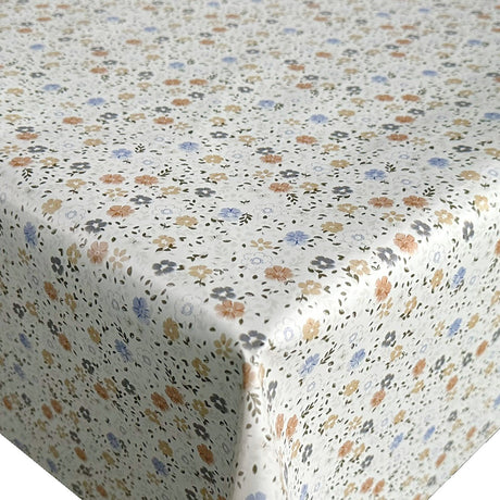 Little Flowers Hvit – PVC-fri voksduk med små blomster