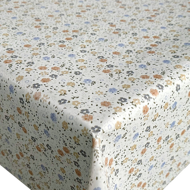 Little Flowers Hvit – PVC-fri voksduk med små blomster