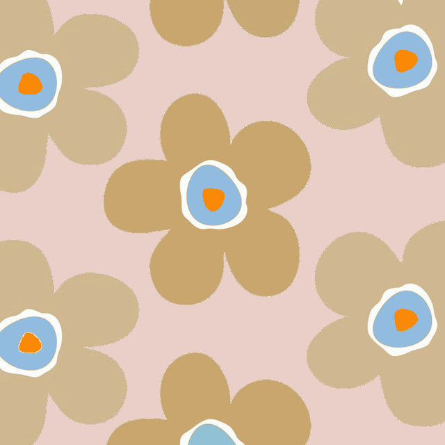 Big Flower Biscuit – Lola voksduk med store blomster, mønster