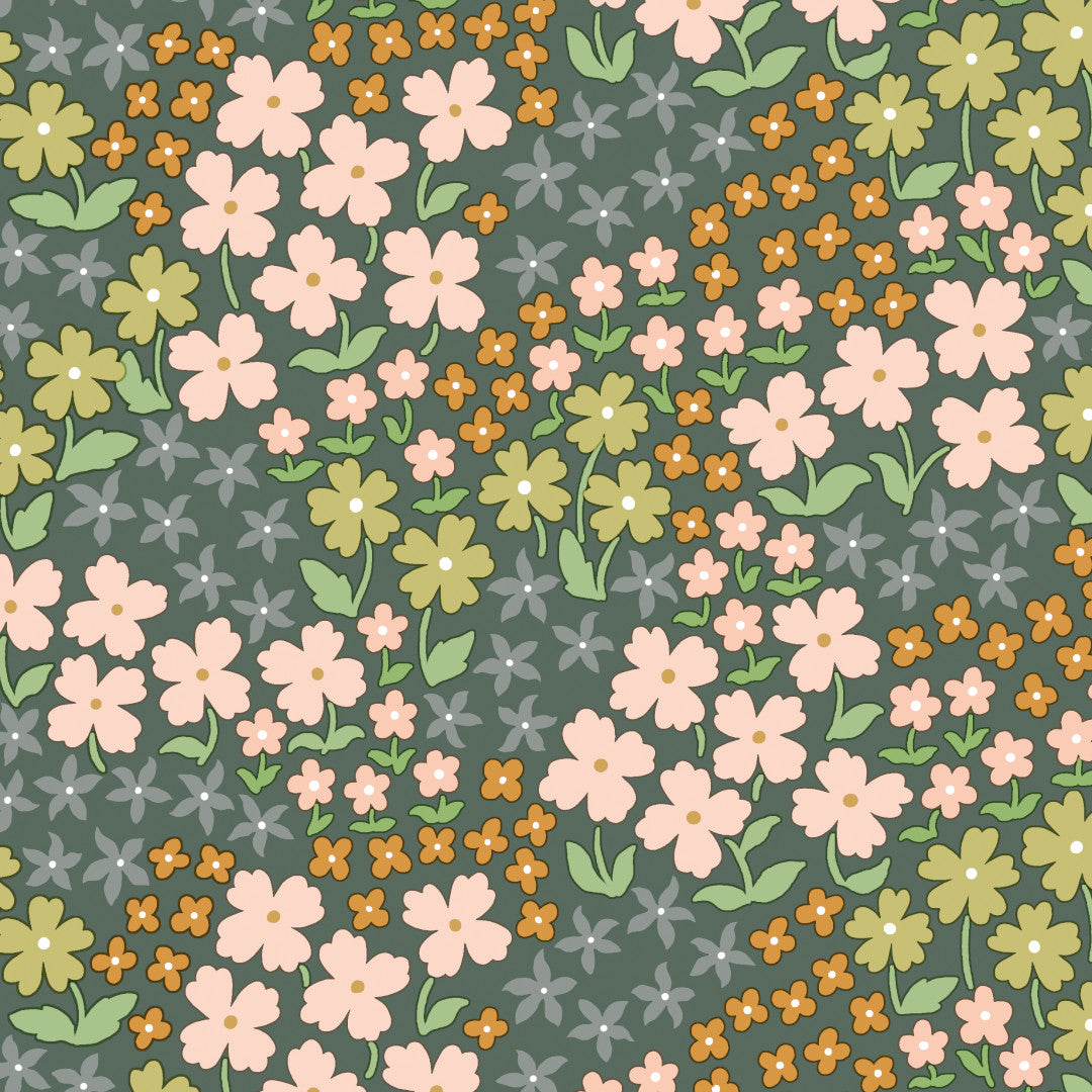 Butterflys Buffet Hunter – Lola voksduk med vakker blomsterprakt