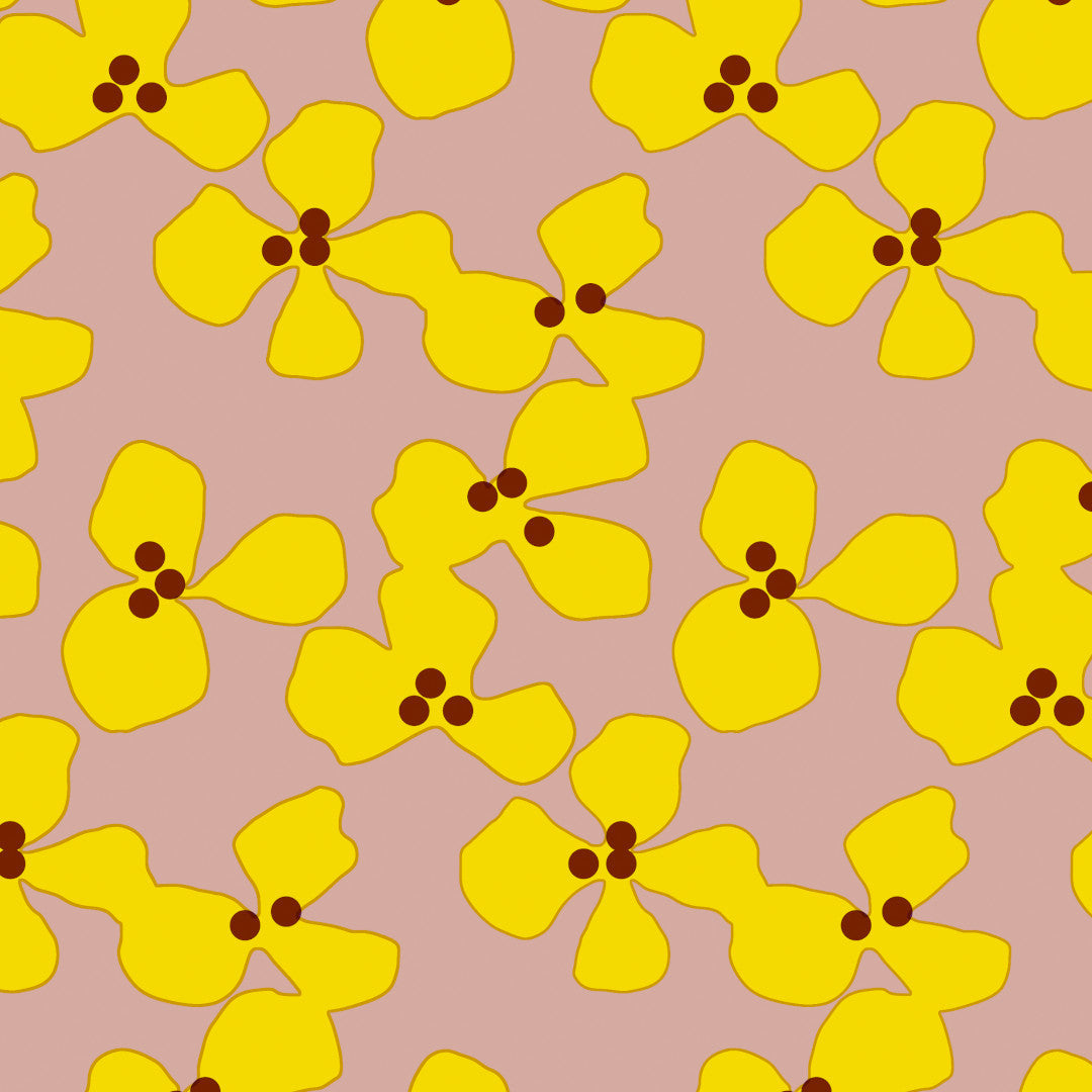 Poppy Rosenwood – Lola voksduk med lekent blomsterdesign, mønster