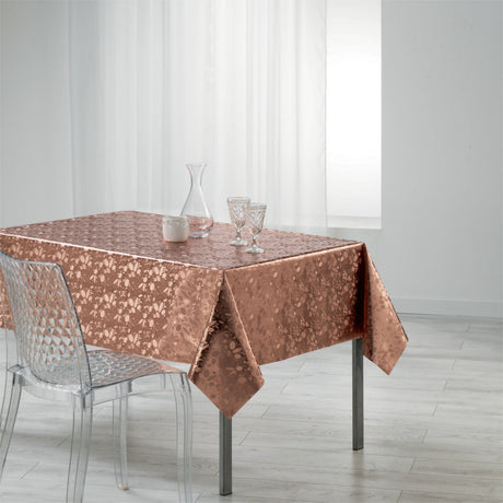 Metallise Luny pink – voksduk, 140 x 240 cm