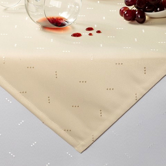 Luxor Champagne Ø 160 cm rund damaskduk