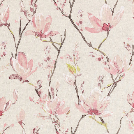 Magnolia Blossom – Akrylduk i linlook med magnoliablomster