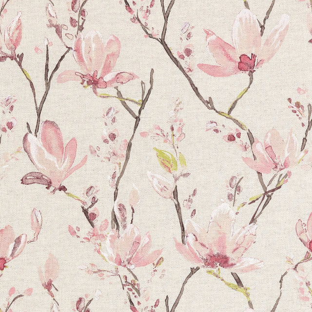 Magnolia Blossom – Akrylduk i linlook med magnoliablomster