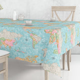 Map Mundi – Akrylduk med verdenskart, blå