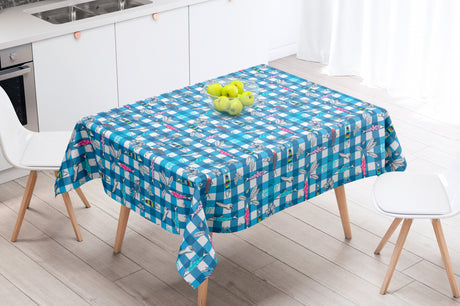 Maquereaux blå - Akrylduk med fargerike fisk - 155 cm bred