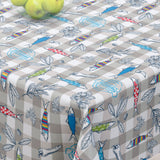 Maquereaux Grå - Akrylduk med fargerike fisk - 155 cm bred