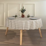 Marché Striber Grå – Akrylduk i linlook med striper og antiskli