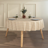 Miljøbilde med rund akrylduk – Marché Striber Sand