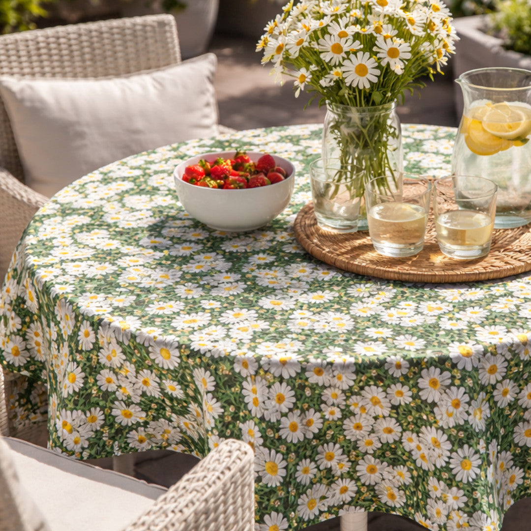 Margeritt – voksduk med blomstrende margeritter