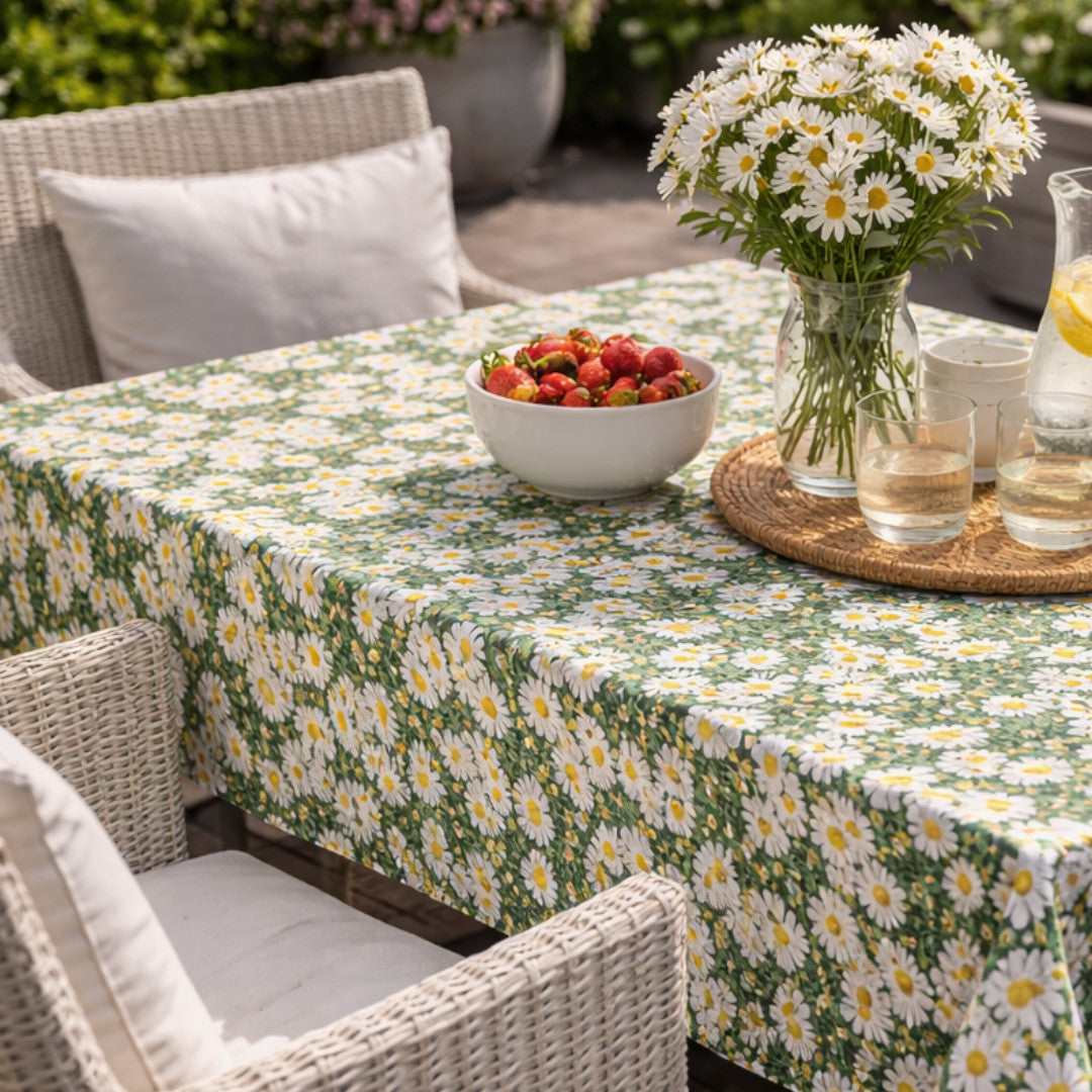 Margeritt – voksduk med blomstrende margeritter