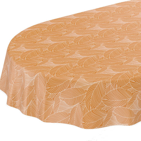 Mathilda lys brun/beige – Voksduk med strekblader