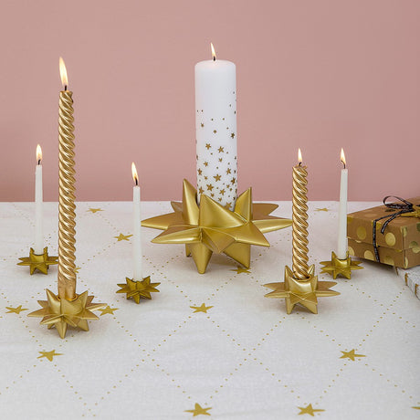 Medusa Stardust Gold akrylduk med antiskli, 140 cm bred