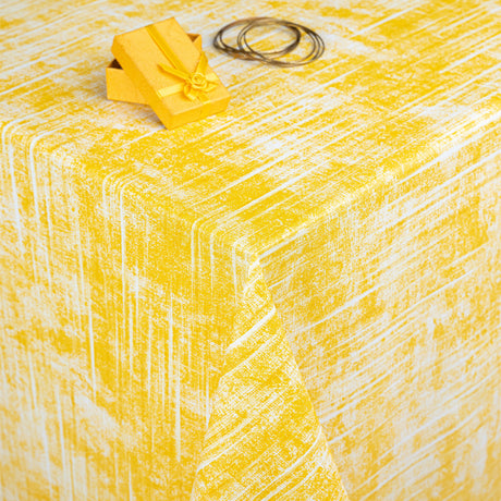 Melange Mellow Yellow, voksduk med lett preget overflate