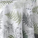 Melisandre 150 x 240 cm, rektangulær bordduk med bregneblader, nærbilde