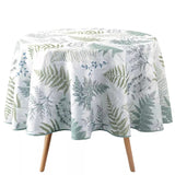 Melisandre - Ø 180 cm rund bordduk med bregneblader, frilagt