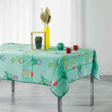 Melocactus Blue – Bordduk med flekkavvisende behandling, 150 x 240 cm