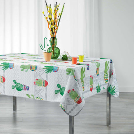 Melocactus White, bordduk med flekkavvisende behandling, 150 x 240 cm