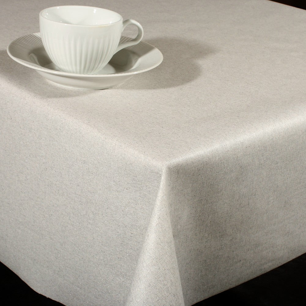 Metal Sølv - Vakker akrylduk 150 cm bred