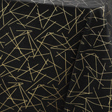 Mikado Metallic Sort – Rektangulær duk med flekkavvisende behandling, 140 x 240 cm