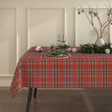 Juleduk Tartan Rød – Klassisk akrylduk med skotske røtter i miljø
