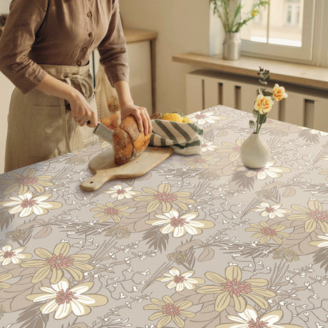 Miljøbilde med Violeta Pastel - Voksduk med blomster i pastellfarger